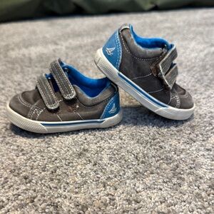 Sperry Gray and Blue Kids Sneakers